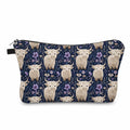 Pouch - Highland Cow Purple Floral