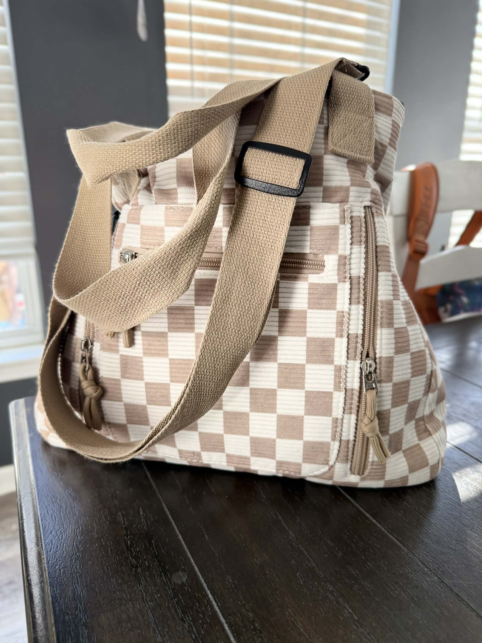 Caitlin Handbag - Corduroy Checker