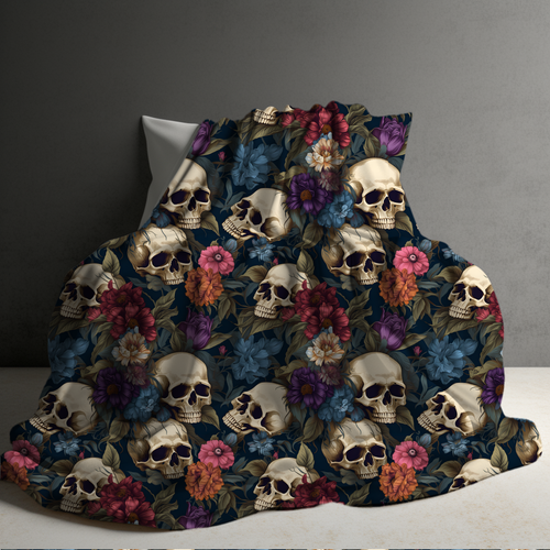 Blanket Halloween #9 - Floral Skull - PREORDER