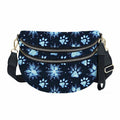The Roni Nylon Crossbody - Christmas Paw Print Dog Snowflake