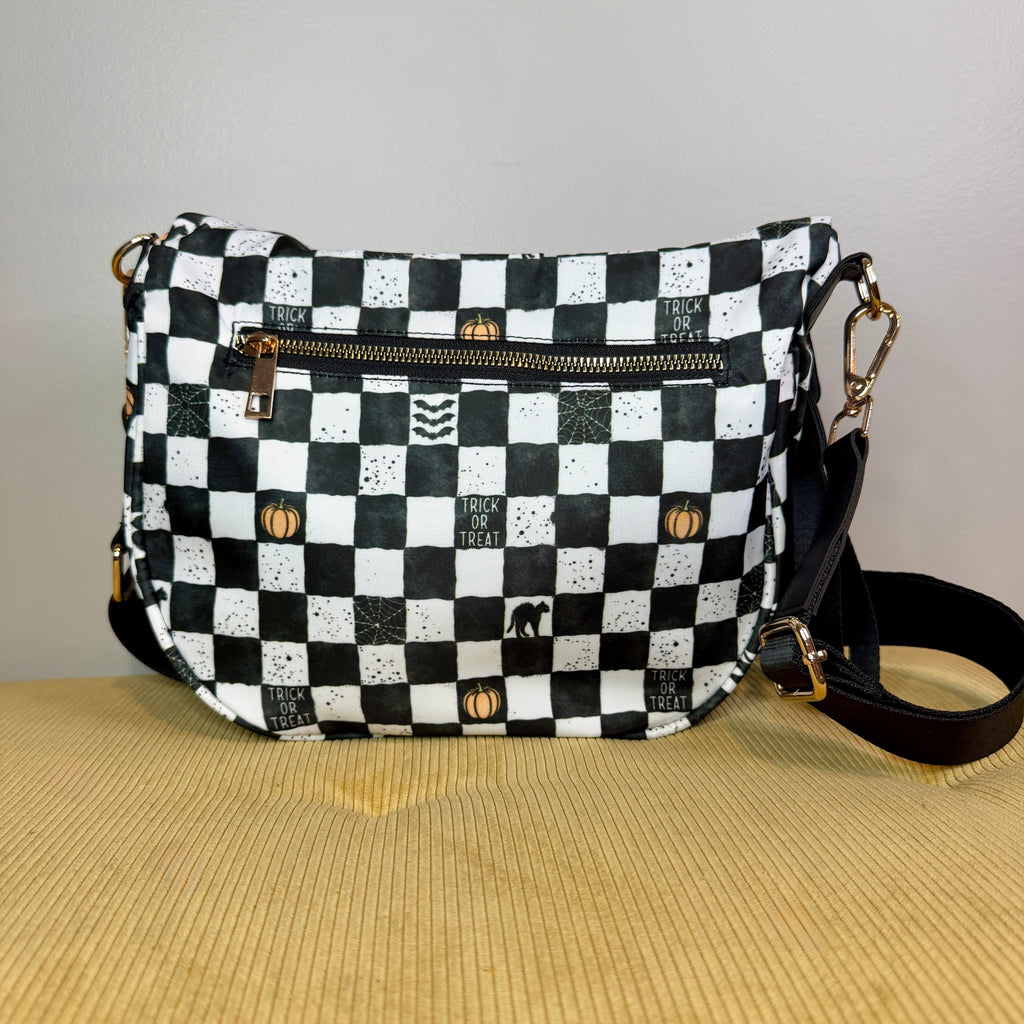 The Roni Nylon Crossbody - Halloween Fall Plaid Trick or Treat