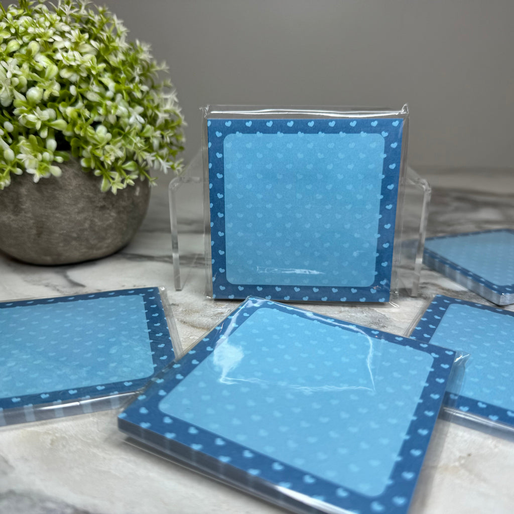 The Sticky Note Collection - Blue Hearts