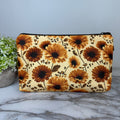 Pouch - Floral Animal Print Brown Sand