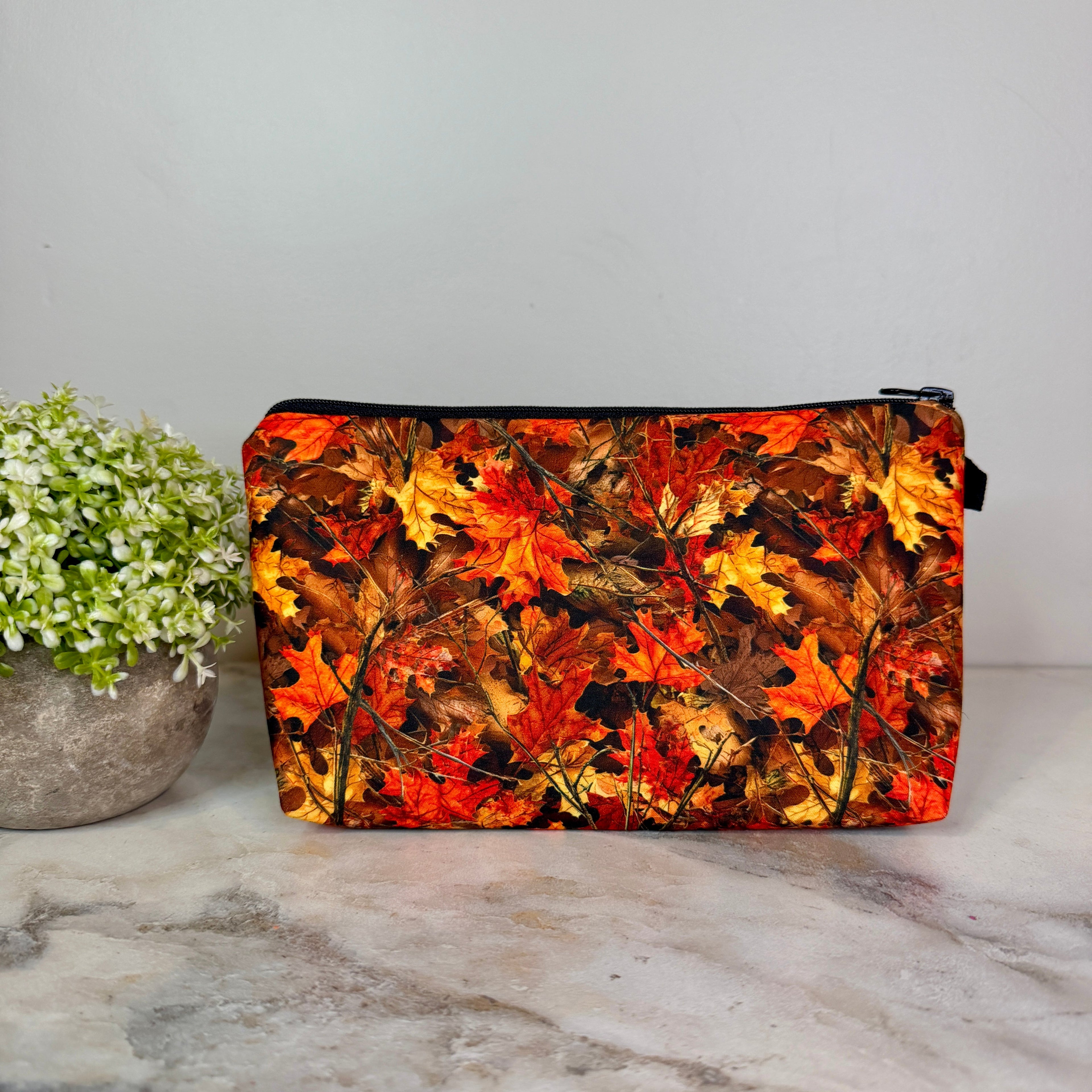 Pouch - Camo Leaves Orange