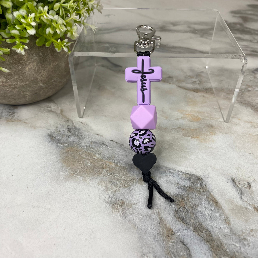 Keychain - Silicone Bead - Religious - Jesus