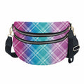 The Roni Nylon Crossbody - Plaid Criss Cross
