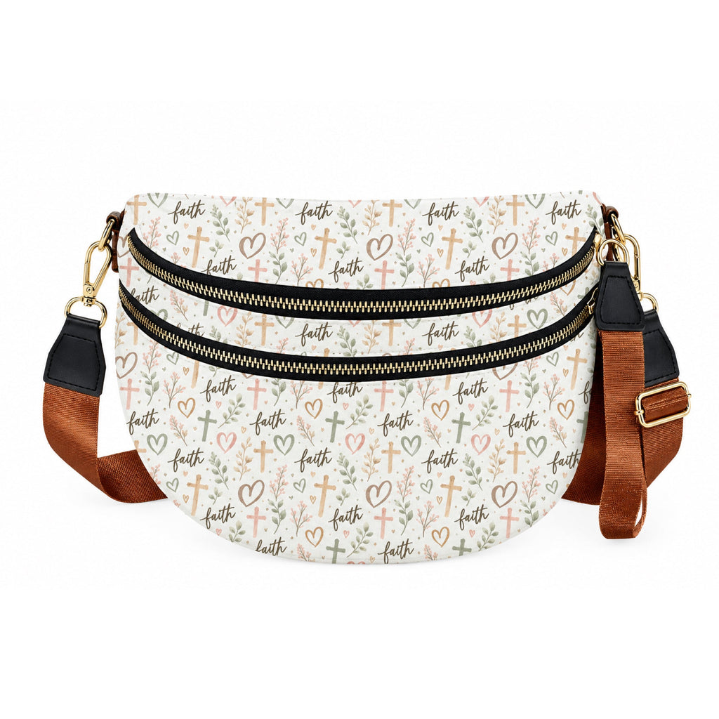 The Roni Nylon Crossbody - Religious Faith Hearts