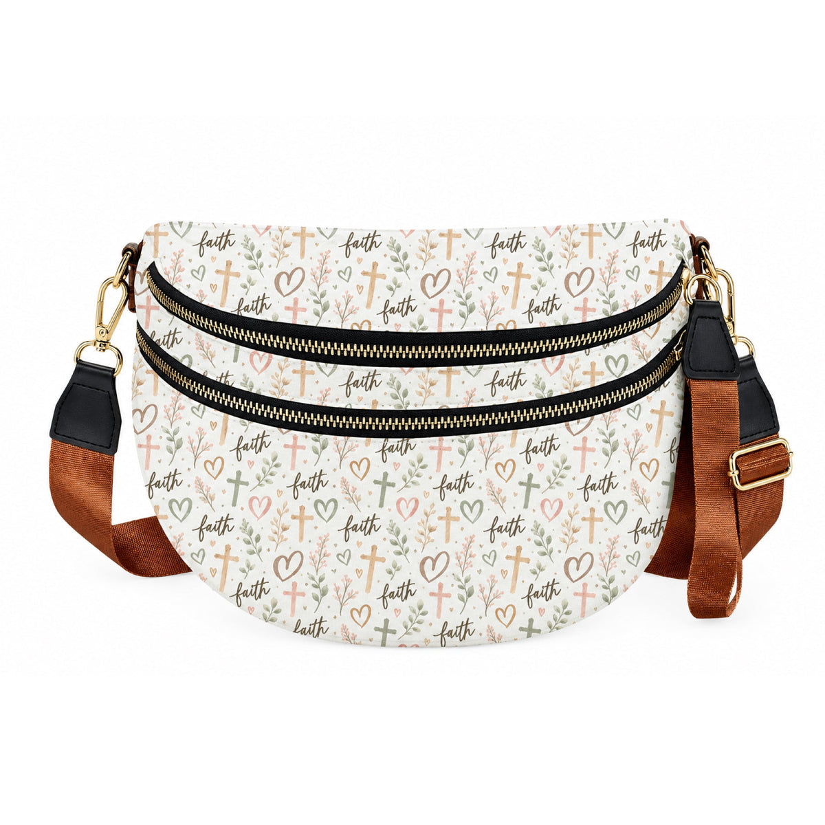 The Roni Nylon Crossbody - Religious Faith Hearts