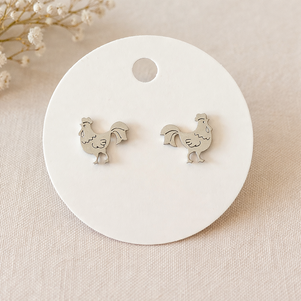 Chicken earrings