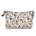 Pouch - Coffee, Gnome All Over Design