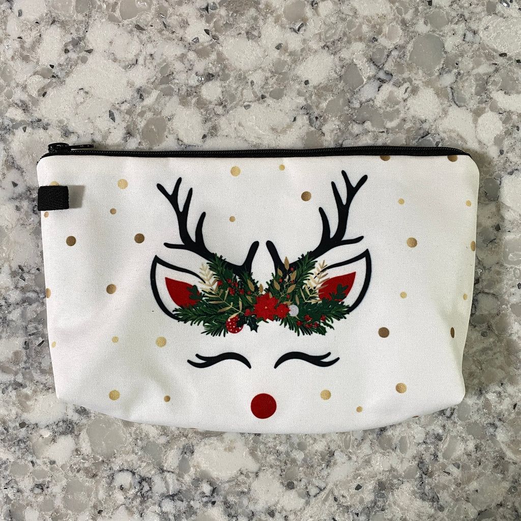 Pouch - Christmas - White Reindeer