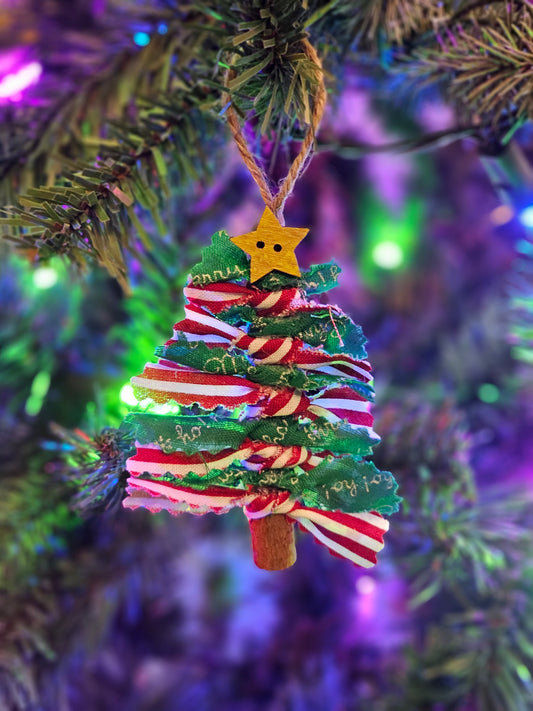 Fabric tree ornament