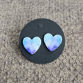 Heart earrings - blue