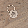 Coffee scrubs & rubber gloves keychain