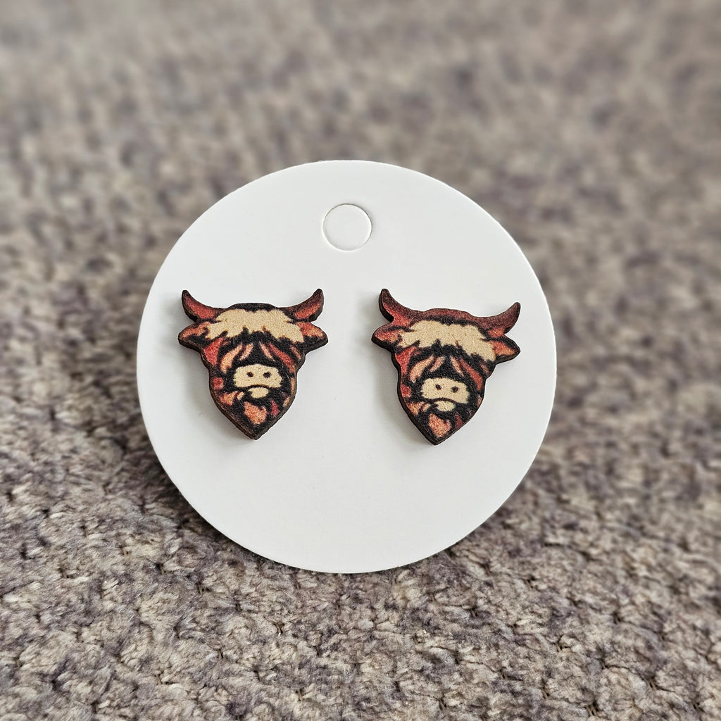 Highland cow earrings