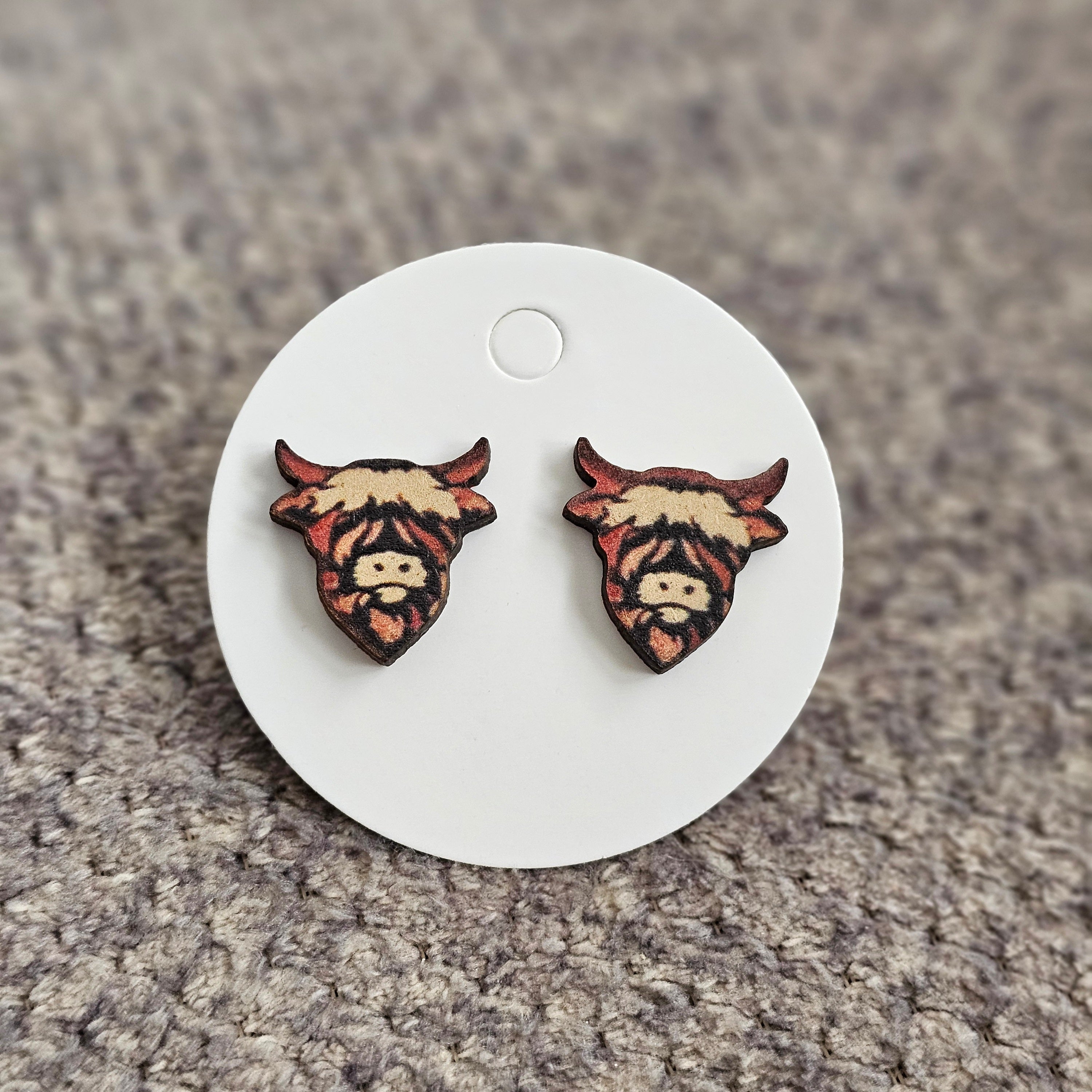 Highland cow earrings