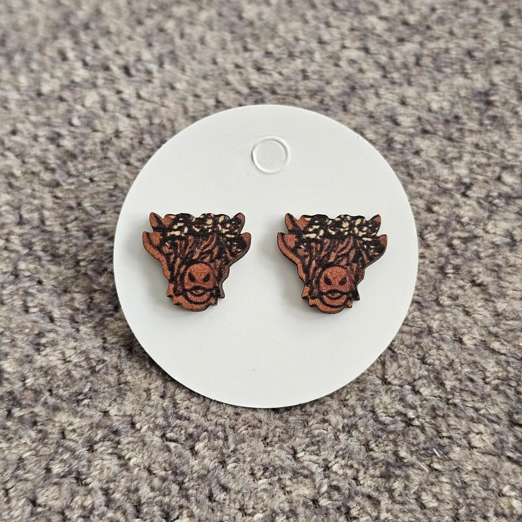 Highland cow earrings