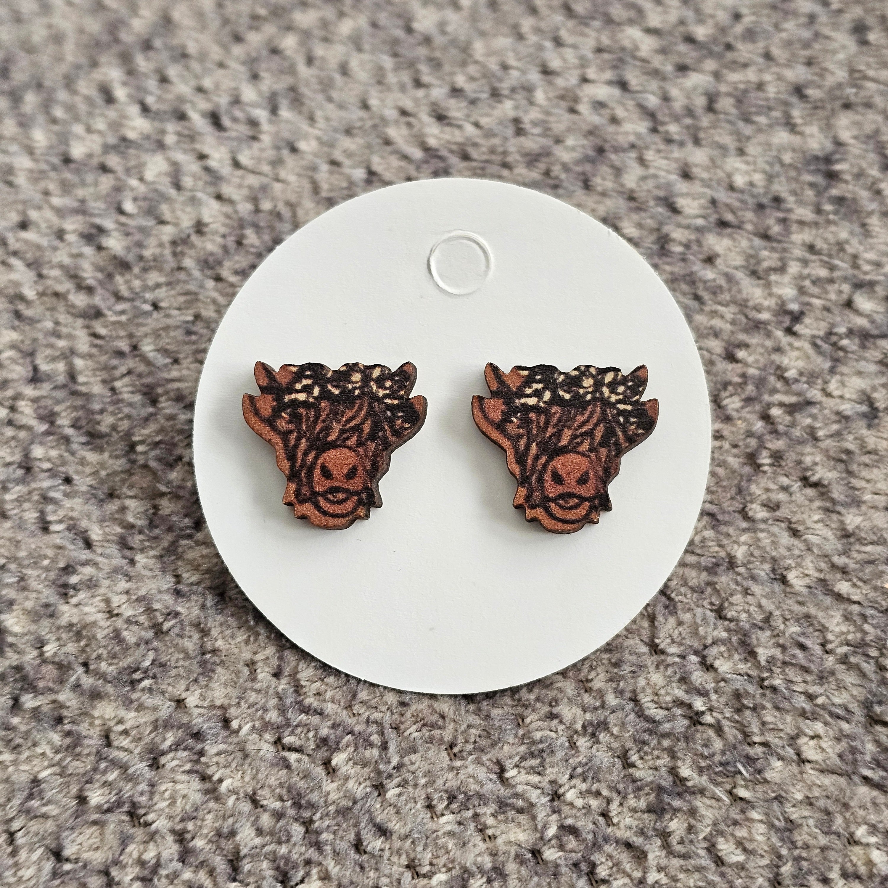 Highland cow earrings